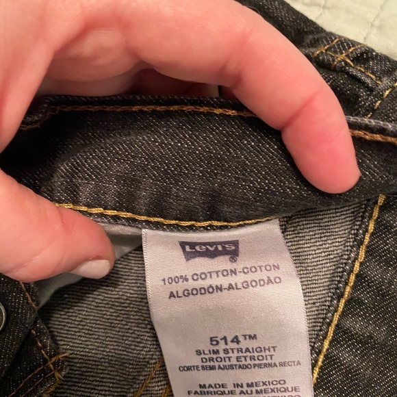 Levi’s slim straight jeans 514 dark blue/ black - Picture 3 of 6